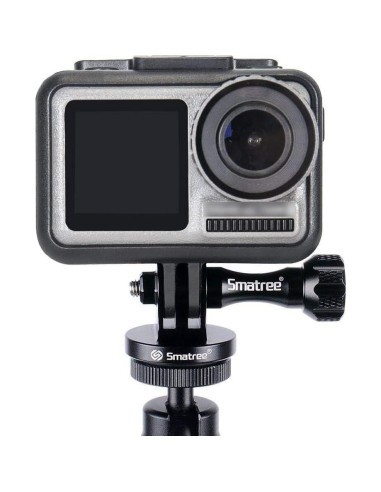 Adaptador de Montaje de Trípode Smatree Aluminio Negro para GoPro y DJI