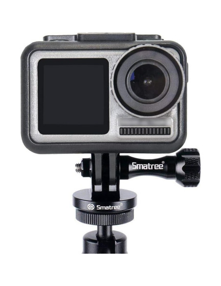 Adaptador de Montaje de Trípode Smatree Aluminio Negro para GoPro y DJI