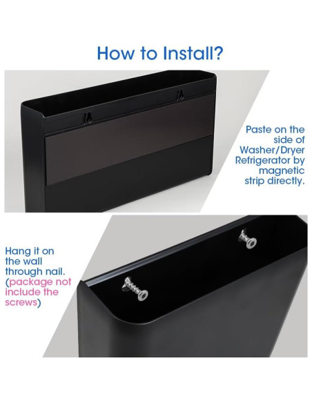 Caja de Almacenamiento Magnética Picowe 3 Piezas - Negro