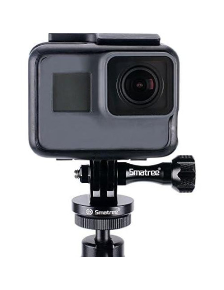 Adaptador de Montaje de Trípode Smatree Aluminio Negro para GoPro y DJI