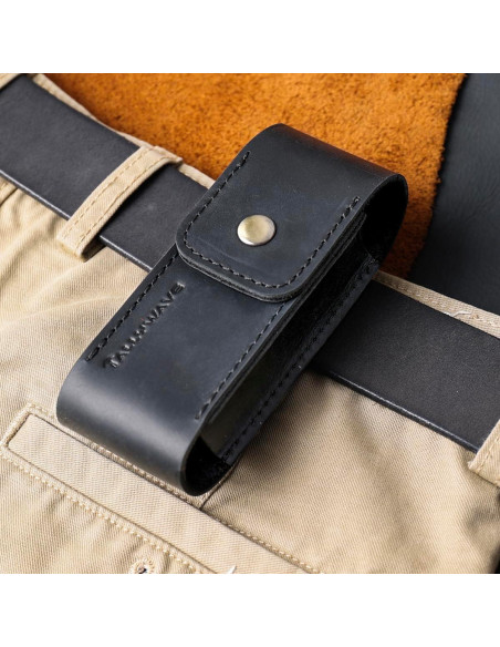 Funda de Cuero para Multiherramienta TALLYWAVE, Negro