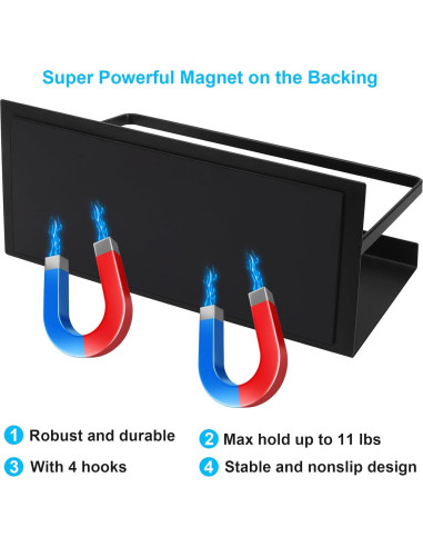 Estante Magnético para Especias Seropy - Paquete de 2, 24.4x12x9 cm