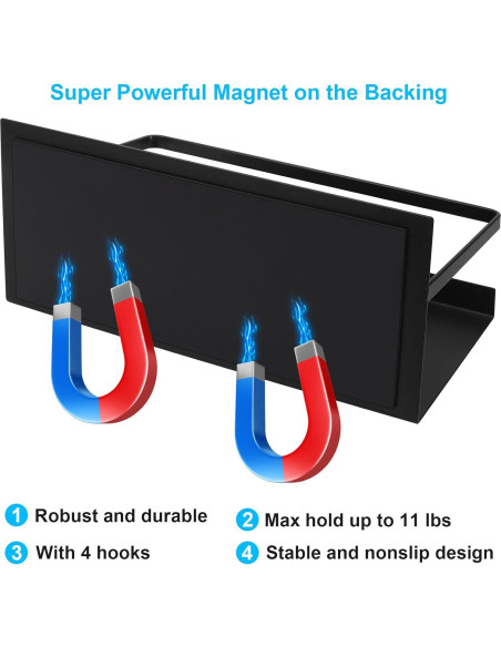 Estante Magnético para Especias Seropy - Paquete de 2, 24.4x12x9 cm