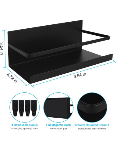 Estante Magnético para Especias Seropy - Paquete de 2, 24.4x12x9 cm