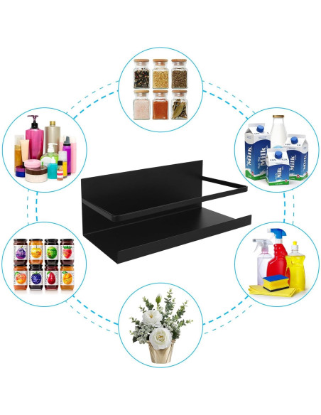 Estante Magnético para Especias Seropy - Paquete de 2, 24.4x12x9 cm