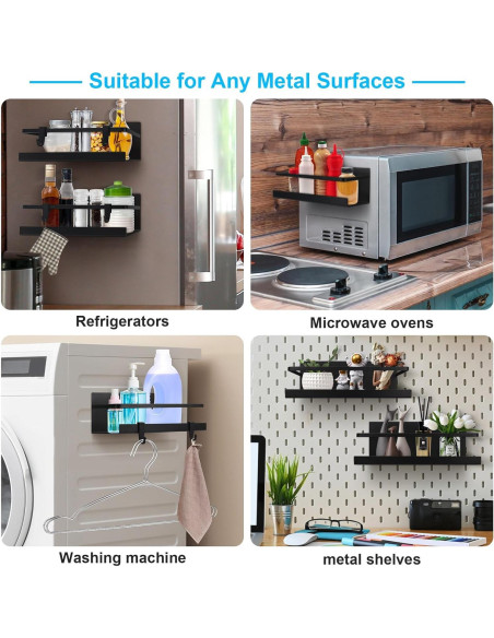 Estante Magnético para Especias Seropy - Paquete de 2, 24.4x12x9 cm