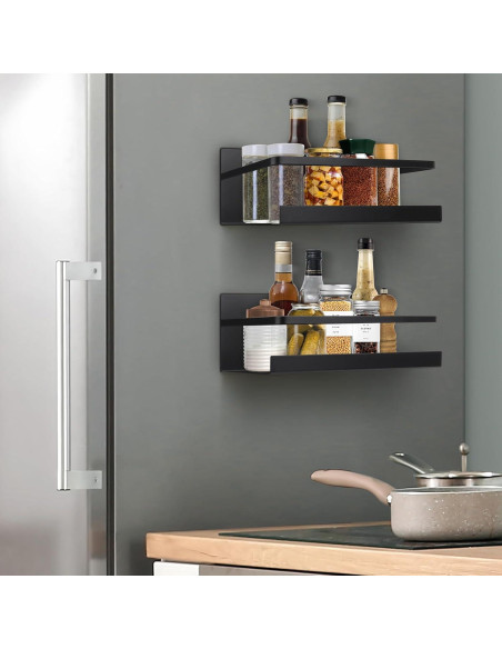 Estante Magnético para Especias Seropy - Paquete de 2, 24.4x12x9 cm