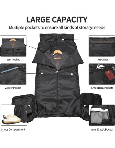 Bolsa de Ropa Convertible Seyfocnia 2 en 1 para Viaje 45L