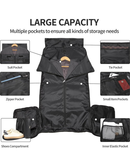 Bolsa de Ropa Convertible Seyfocnia 2 en 1 para Viaje 45L