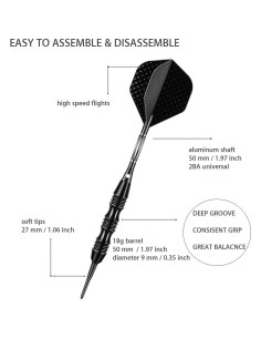 Juego de Dardos de Punta Suave Sanfeng 20g con Estuche 2