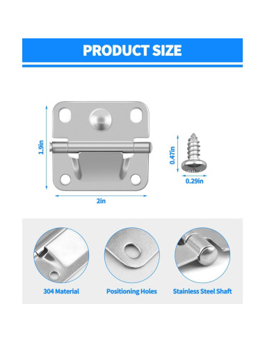Reemplazo de Bisagra de Acero Inoxidable OXDFK para Cooler - 2 Pcs
