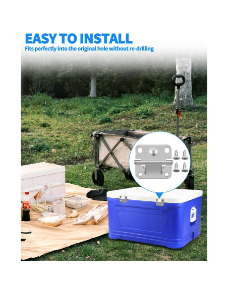 Reemplazo de Bisagra de Acero Inoxidable OXDFK para Cooler - 2 Pcs