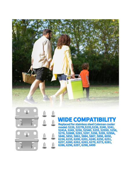 Reemplazo de Bisagra de Acero Inoxidable OXDFK para Cooler - 2 Pcs