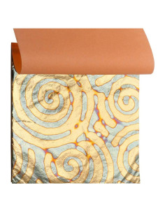 Hojas de Oro Variegada KINNO 25 Hojas 14x14 cm Cobre