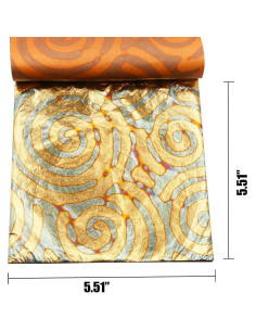 Hojas de Oro Variegada KINNO 25 Hojas 14x14 cm Cobre 2