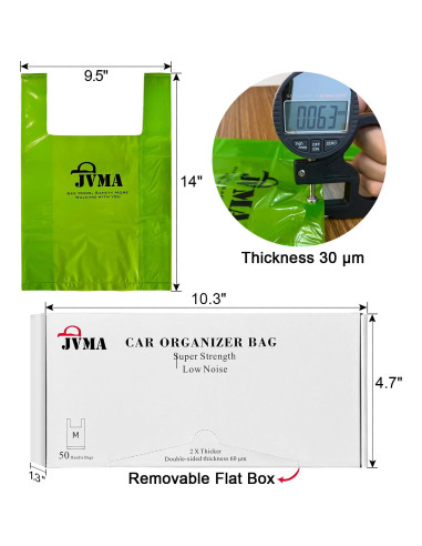 Bolsa de Basura para Auto JVMA - Impermeable y Resistente - 50 Unidades