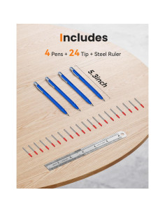 Grapador de Carburo de Tungsteno Genérico Azul - Paquete de 4 2