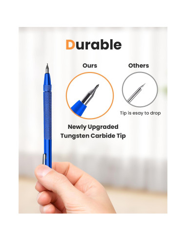 Grapador de Carburo de Tungsteno Genérico Azul - Paquete de 4