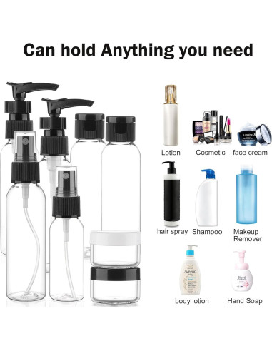 Set de Botellas de Viaje Cosywell 13 Piezas Aprobadas por TSA