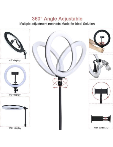 Anillo de Luz LED de Escritorio Xeneo DS-R10 10" Ajustable