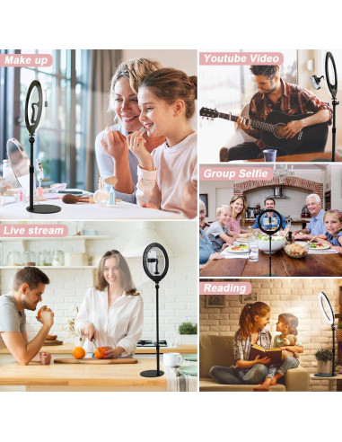 Anillo de Luz LED de Escritorio Xeneo DS-R10 10" Ajustable