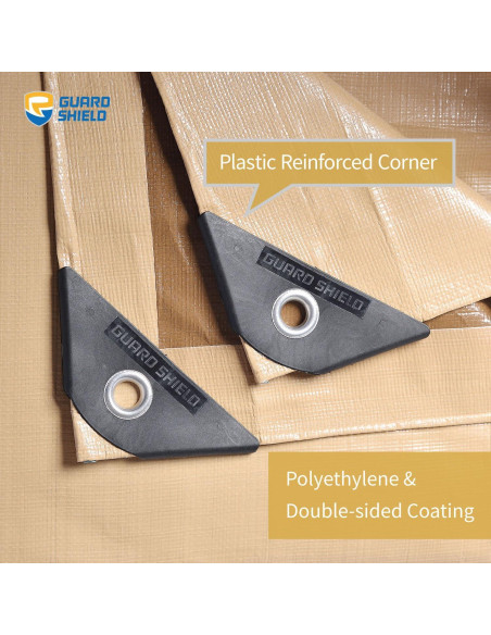 Lona Beige Guard Shield 10x10 Pies 12mil Multiusos Pesada