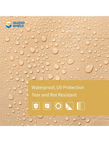 Lona Beige Guard Shield 10x10 Pies 12mil Multiusos Pesada