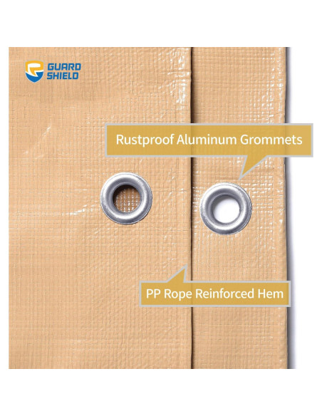 Lona Beige Guard Shield 10x10 Pies 12mil Multiusos Pesada