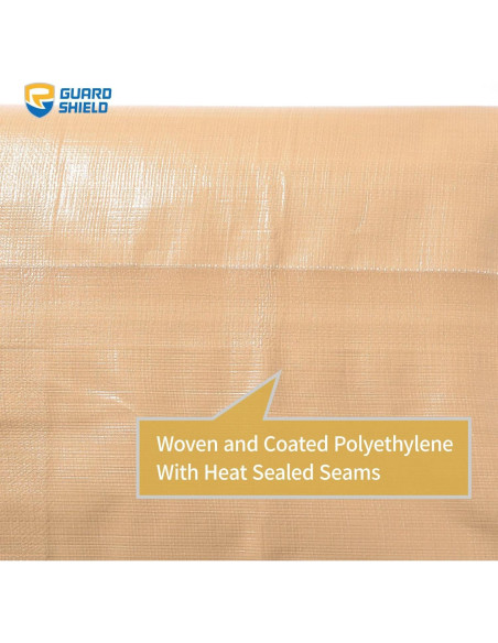 Lona Beige Guard Shield 10x10 Pies 12mil Multiusos Pesada