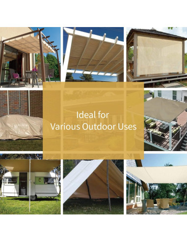 Lona Beige Guard Shield 10x10 Pies 12mil Multiusos Pesada