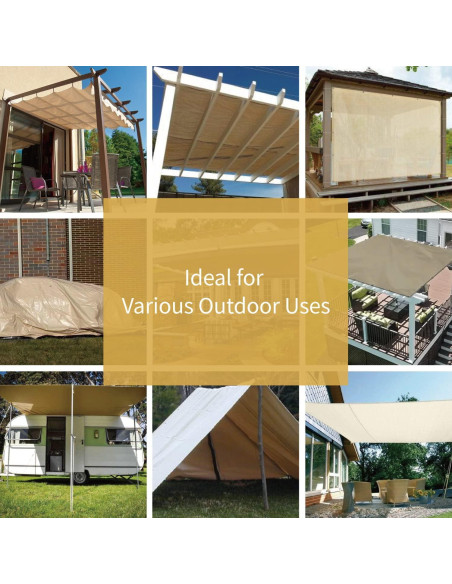 Lona Beige Guard Shield 10x10 Pies 12mil Multiusos Pesada