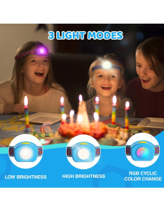 Linterna Frontal LED Recargable EverBrite para Niños RGB 2