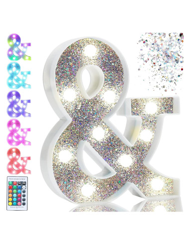 Letras Iluminadas LED Pooqla, 27 Colores, Control Remoto