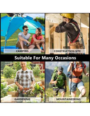 Funda de Multiherramienta de Cuero Baizoy Negra EDC 12.07x4.06cm