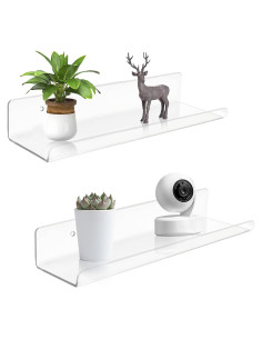 Estanterías Flotantes Acrílicas ROYALITA Juego de 2 30.48 cm