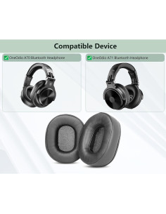 Almohadillas de Reemplazo XRHTONG para Auriculares OneOdio A70 A71 - Cuero y Espuma 2