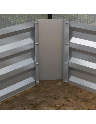 Huerto Elevado Galvanizado Outsunny 2.62m con Mini Invernadero