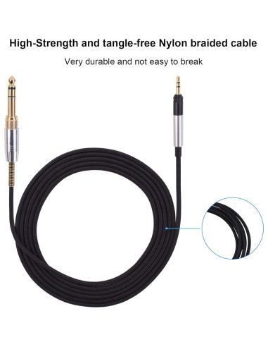 Cable de extensión de audio 3.5mm LearSoon 2m para Sennheiser