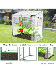 Mini Invernadero Portátil Deaunbr 120x80x120 cm con Ventana 2