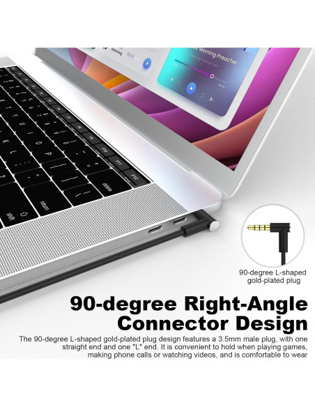 Cable de Audio Toxaoii 3.5mm para Auriculares Beats y Sony 1.4M