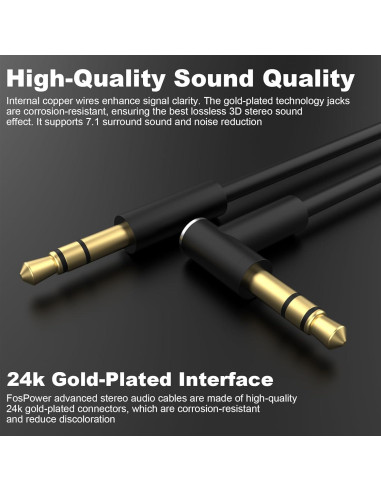 Cable de Audio Toxaoii 3.5mm para Auriculares Beats y Sony 1.4M