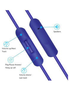 Cable de audio de extensión Sqrmekoko con micrófono 130cm púrpura 2