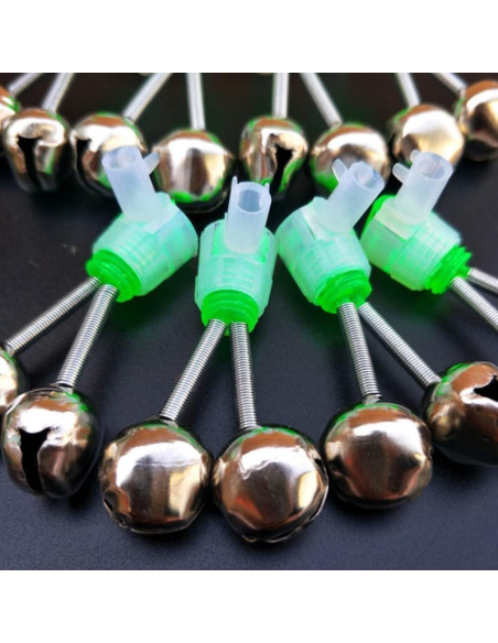 10 Alarmas de Mordida para Caña de Pescar Bwexxt Verde 4.8 cm