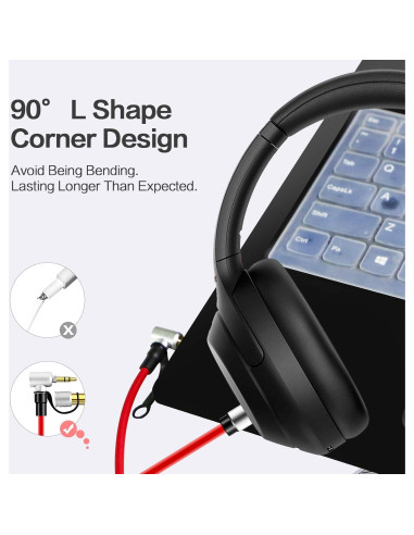 Cable de Extensión de Audio Rojo 3.5mm Inovat para Auriculares Beats