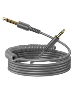 Cable Adaptador Estéreo OneOdio 6.35mm a 3.5mm 2m Gris