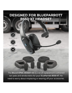 Kit de Almohadillas y Filtros Blucoil EPMC-B550XT para Auriculares BlueParrott B550-XT 2