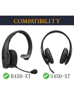 Almohadillas de Reemplazo SOULWIT para Auriculares BlueParrott B450/S450 - Negro 2