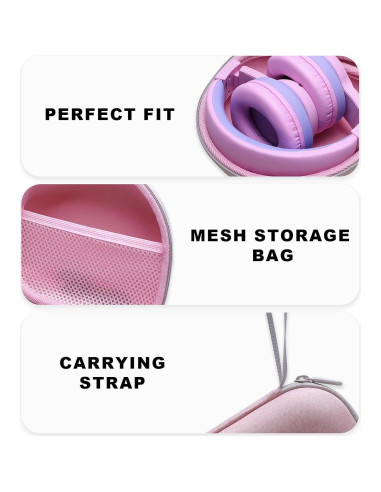 Funda Universal para Auriculares Niños DR-AMIU Rosa 17.3x16.8cm