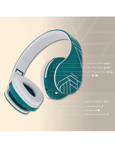 Auriculares Inalámbricos PowerLocus P2 - 2 Piezas Negro y Azul/Blanco