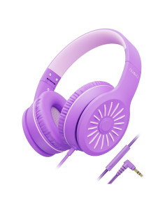Auriculares con cable NIVAVA K16 para niños, rosa, 3.5mm
